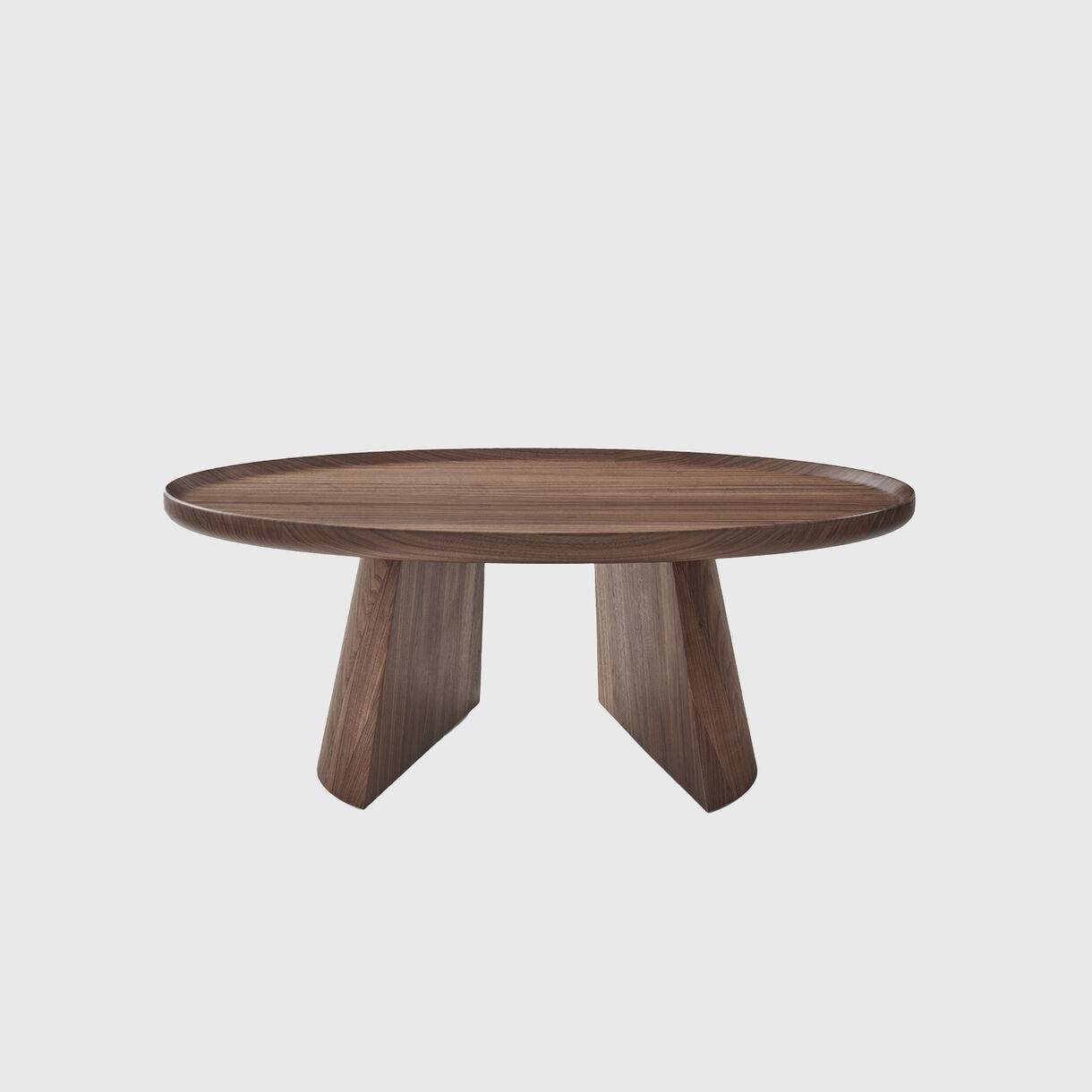 Bi-Ped Coffee Table, Ellipse, Walnut